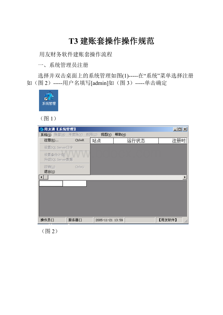 T3建账套操作操作规范.docx