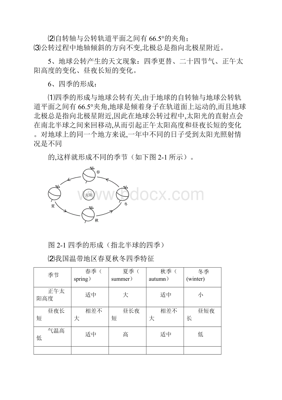 最新华师大版科学七上《昼夜与四季》学案.docx_第2页