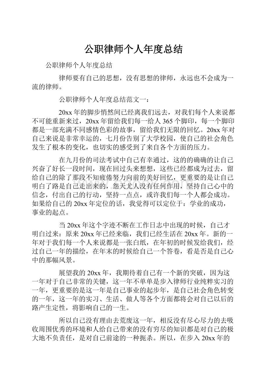 公职律师个人年度总结.docx