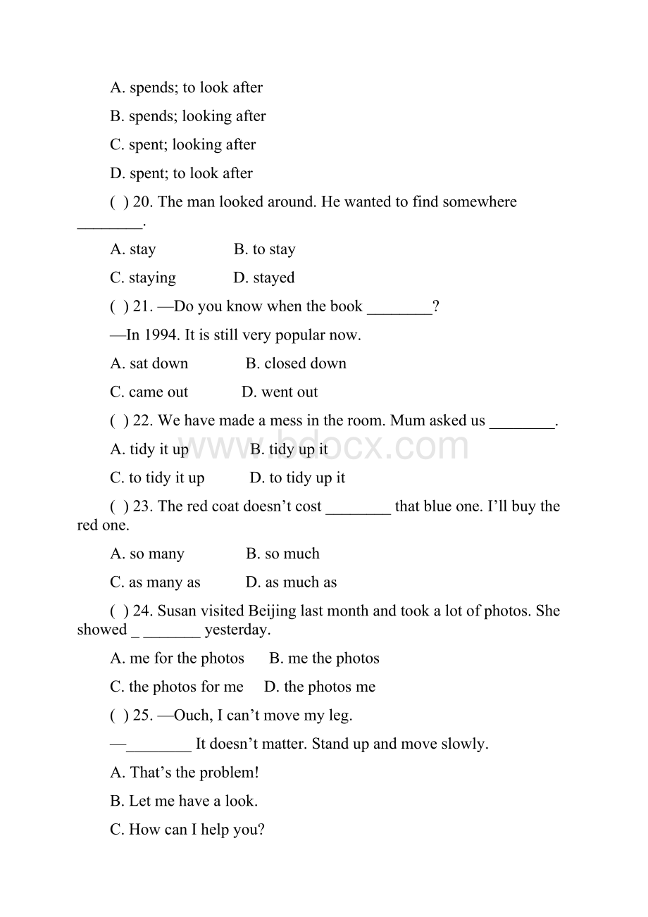 外研社八年级下英语Module6单元测试题.docx_第3页