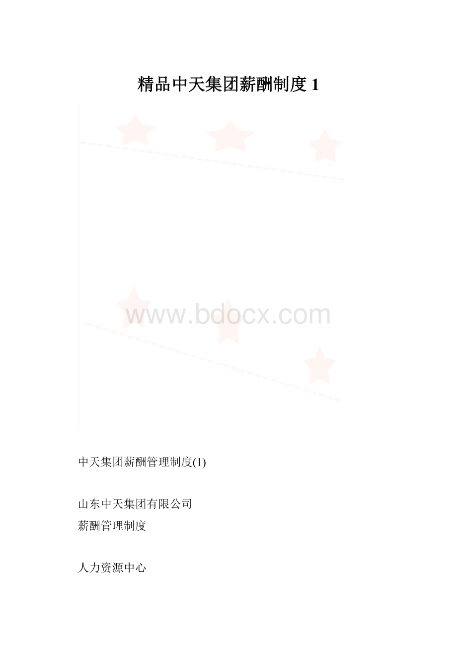 精品中天集团薪酬制度1.docx_第1页