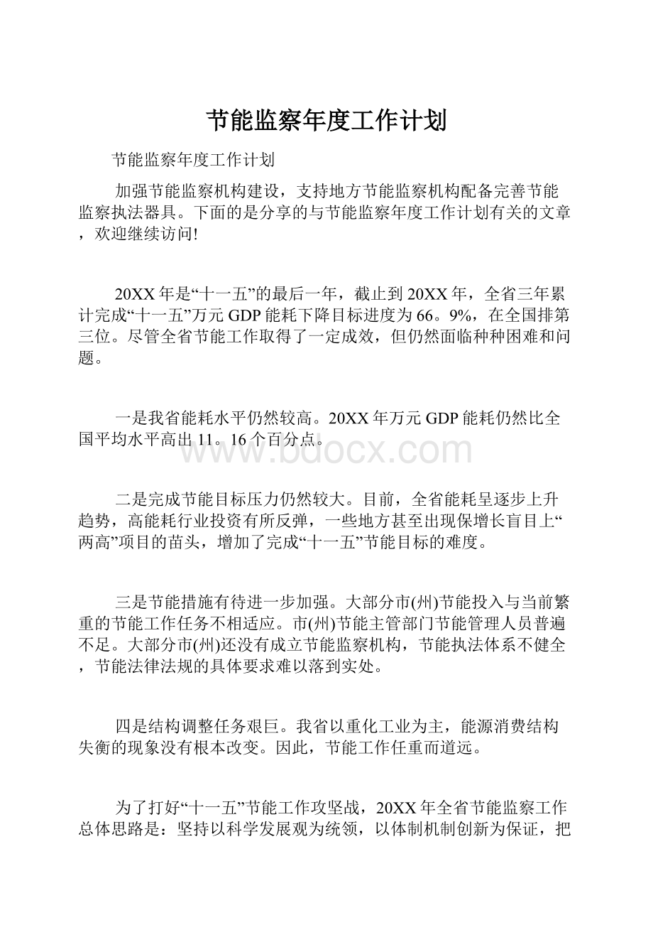 节能监察年度工作计划.docx