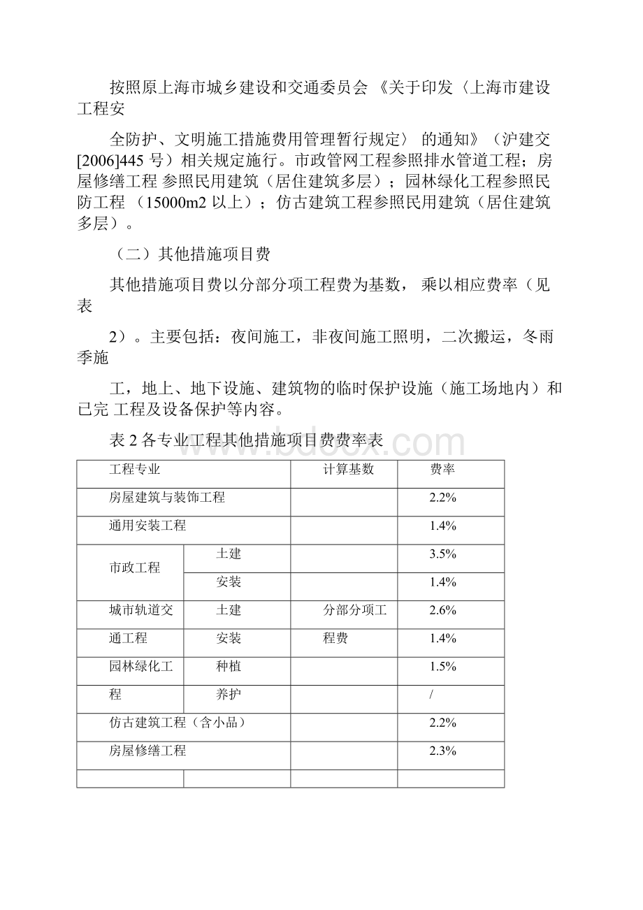 上海建筑工程取费新费率.docx_第2页