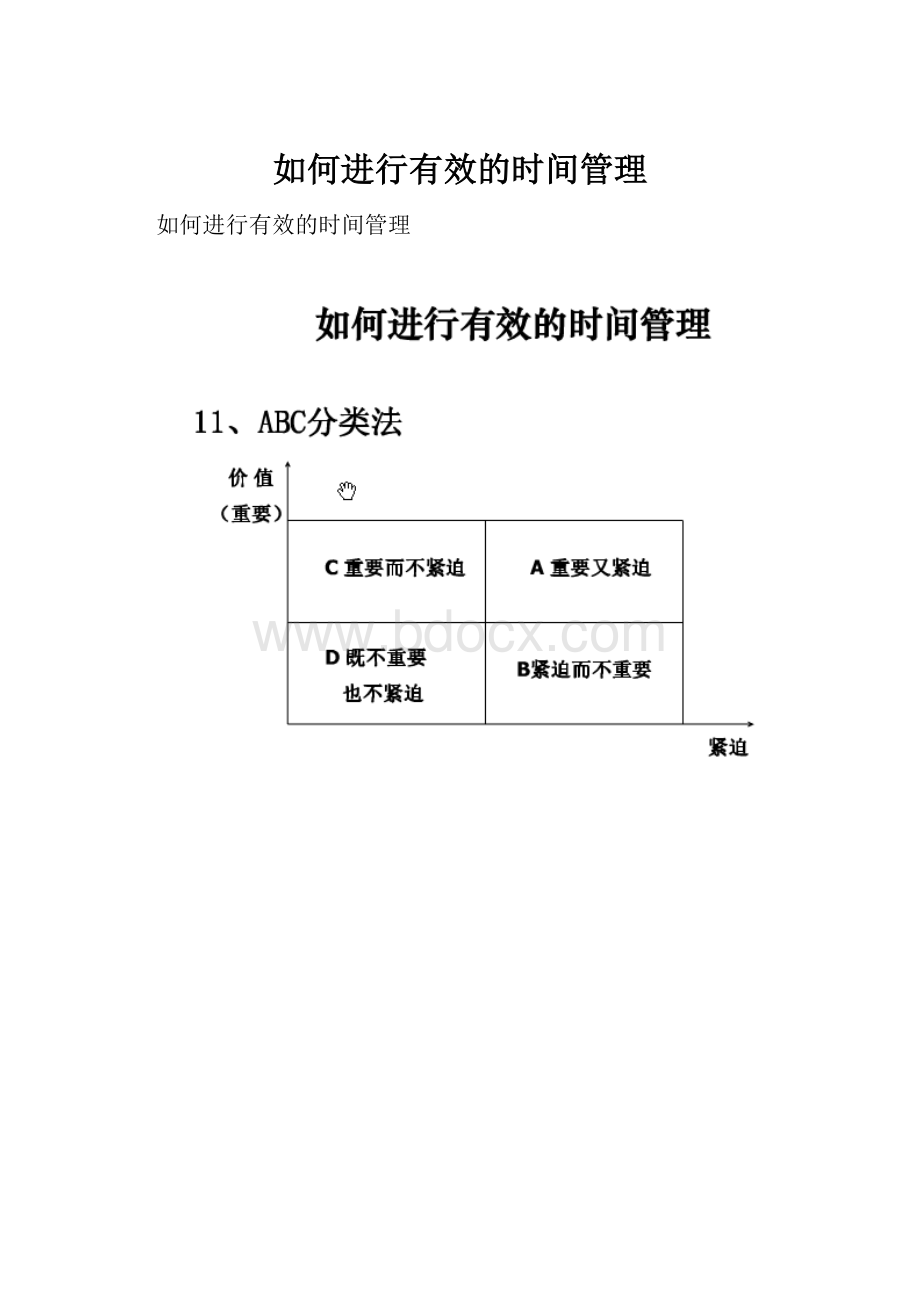 如何进行有效的时间管理.docx