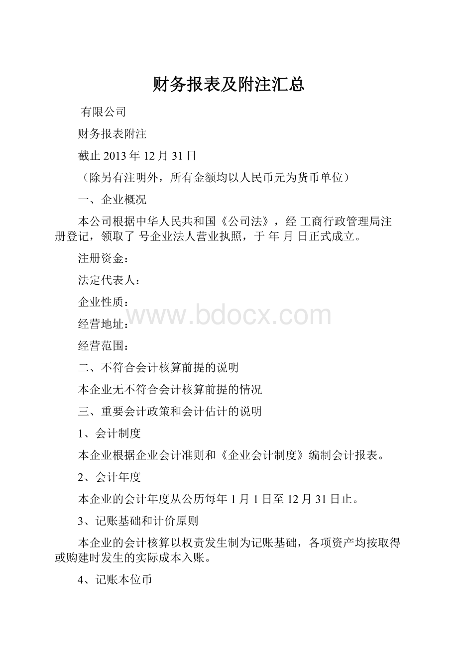 财务报表及附注汇总.docx