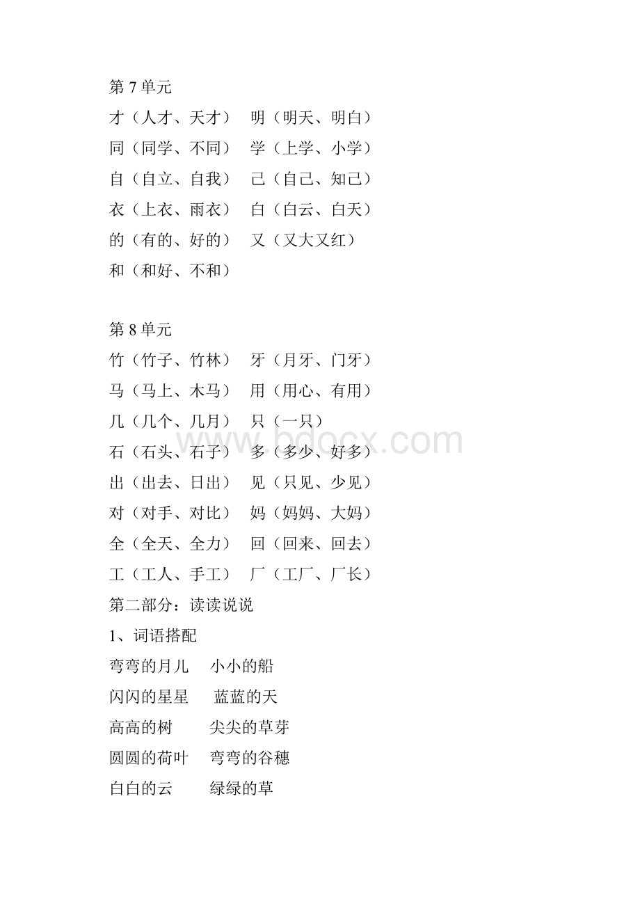 部编版一年级语文上册知识要点盘点.docx_第3页