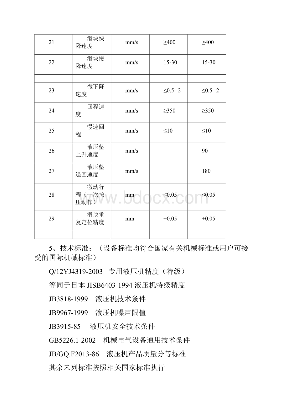 液压机技术规格书.docx_第3页