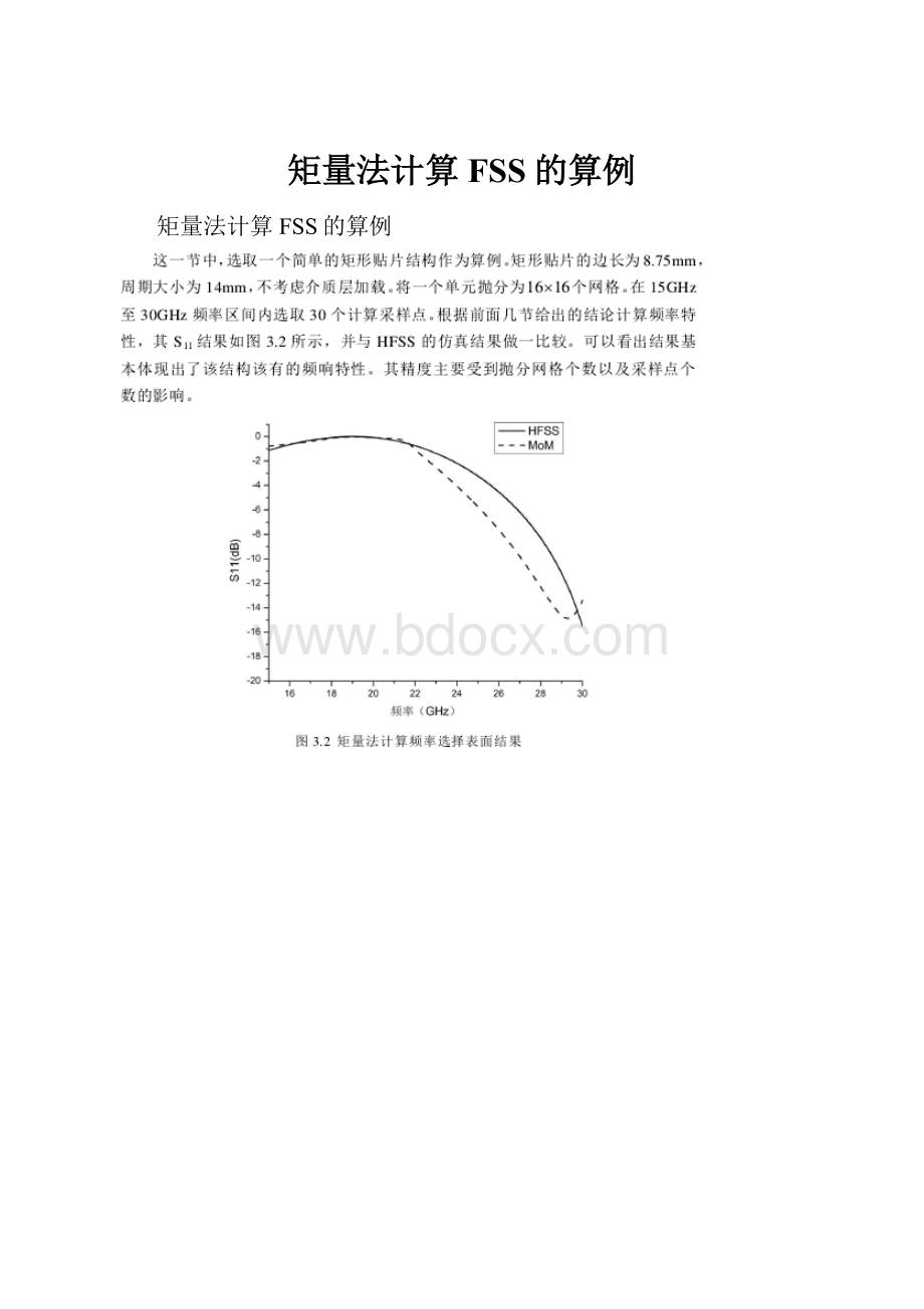 矩量法计算FSS的算例.docx