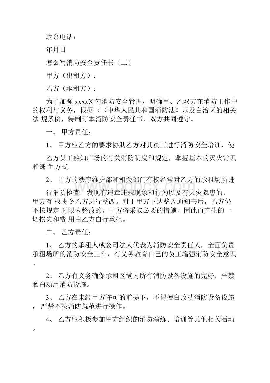 怎么写消防安全责任书.docx_第3页