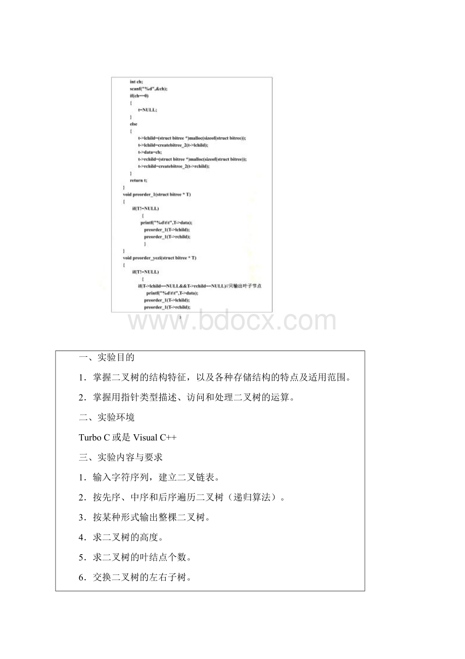 数据结构与算法实验报告二叉树.docx_第3页