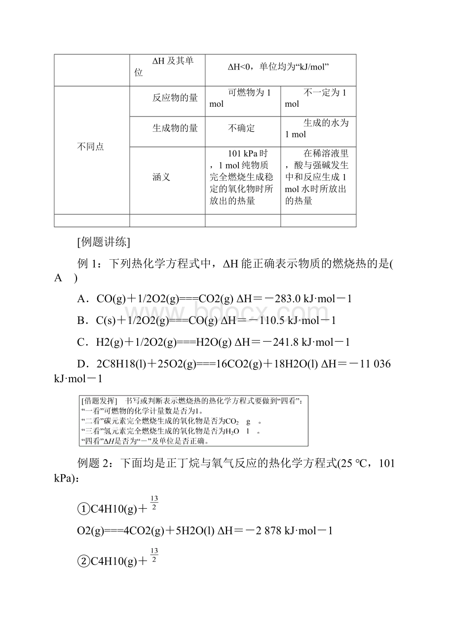 第一章第2节 燃烧热 能源带答案.docx_第3页