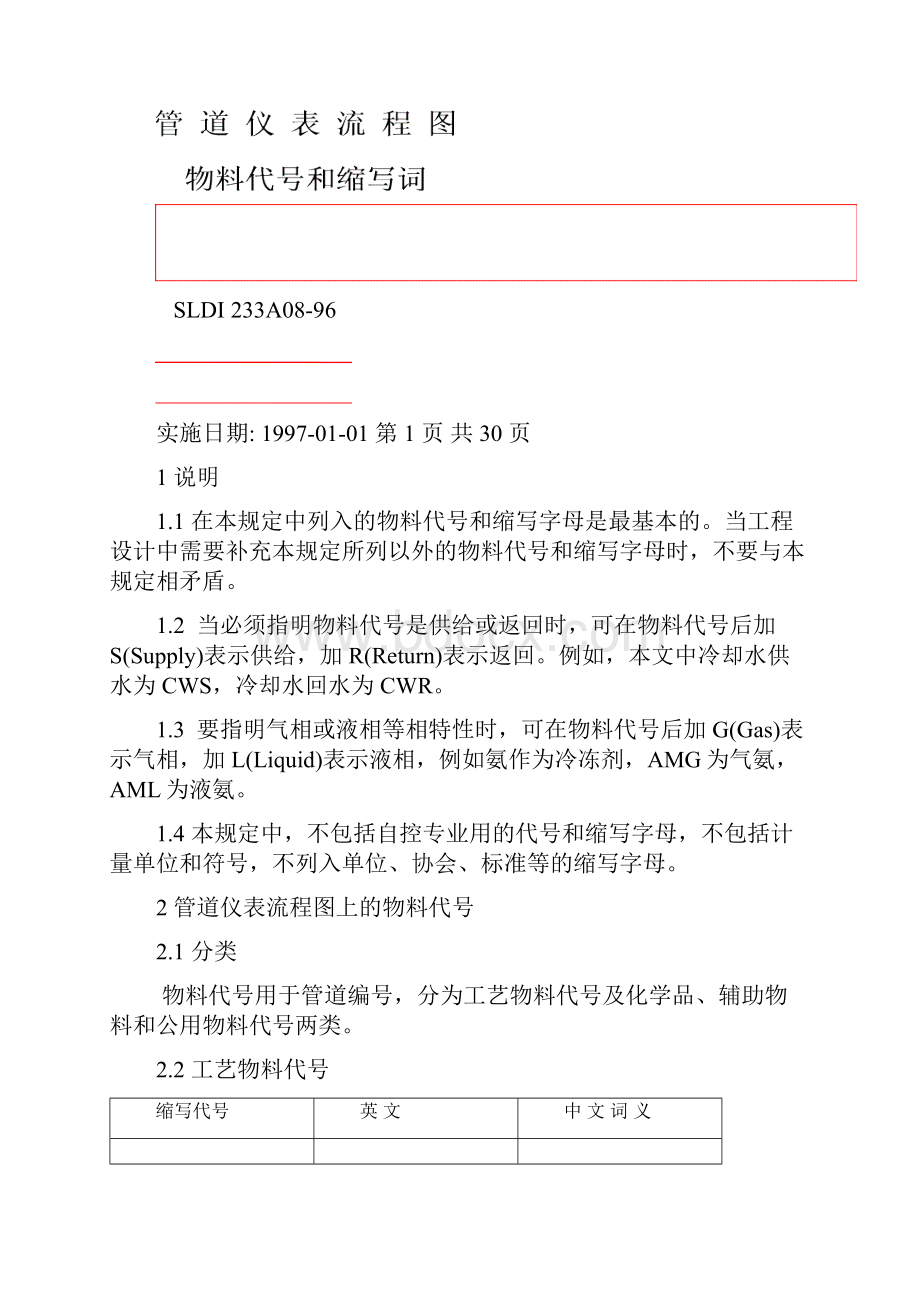 化工设计常用管道仪表流程图物料代号和缩写词1.docx_第2页