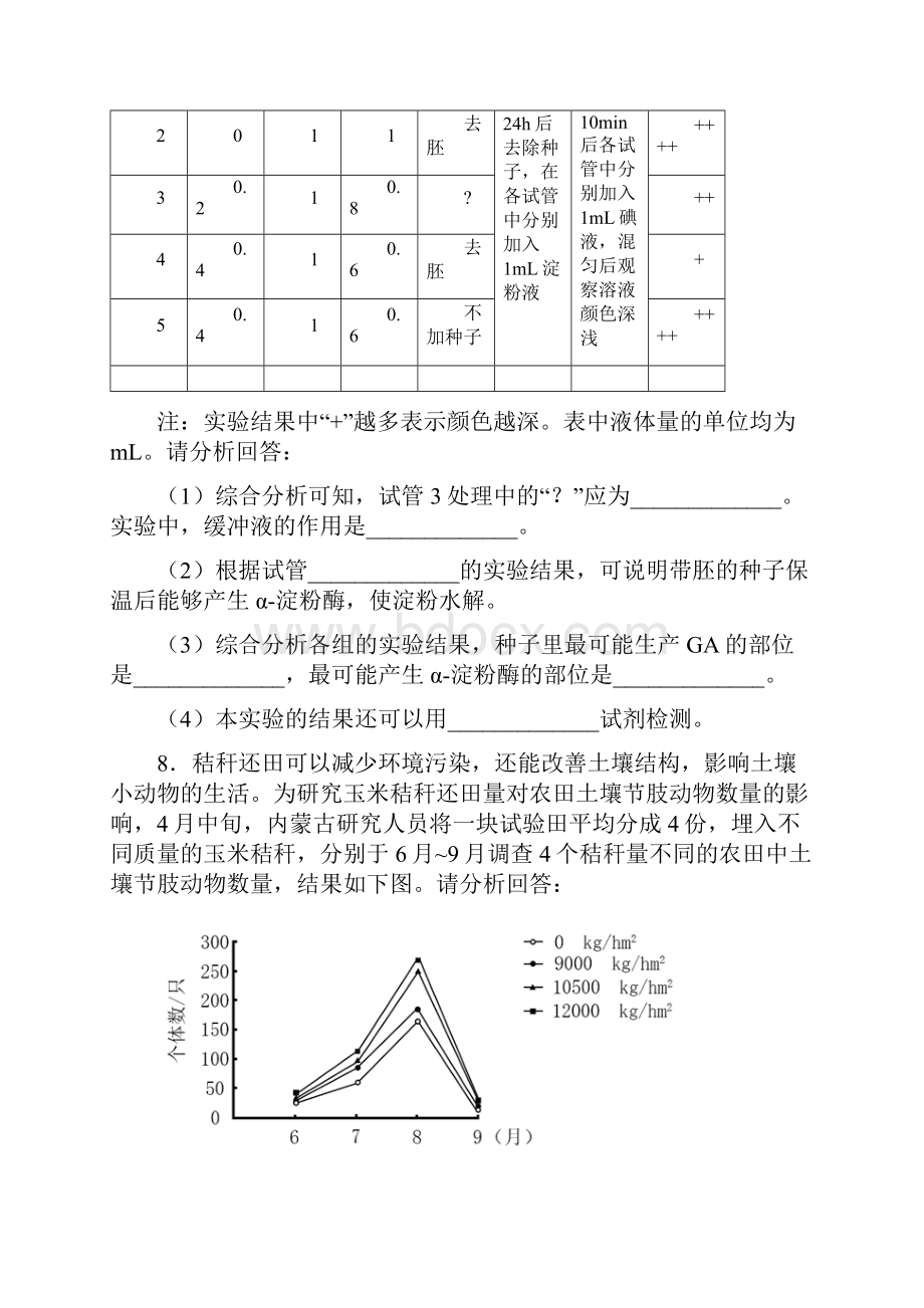 学年高三月考卷生物试题1带答案解析.docx_第3页