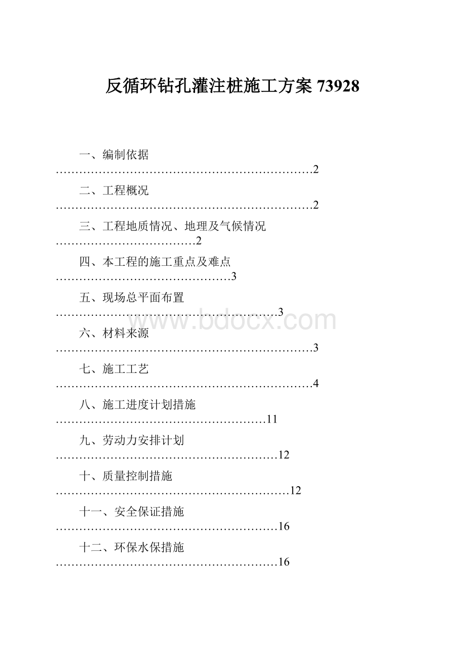 反循环钻孔灌注桩施工方案73928.docx