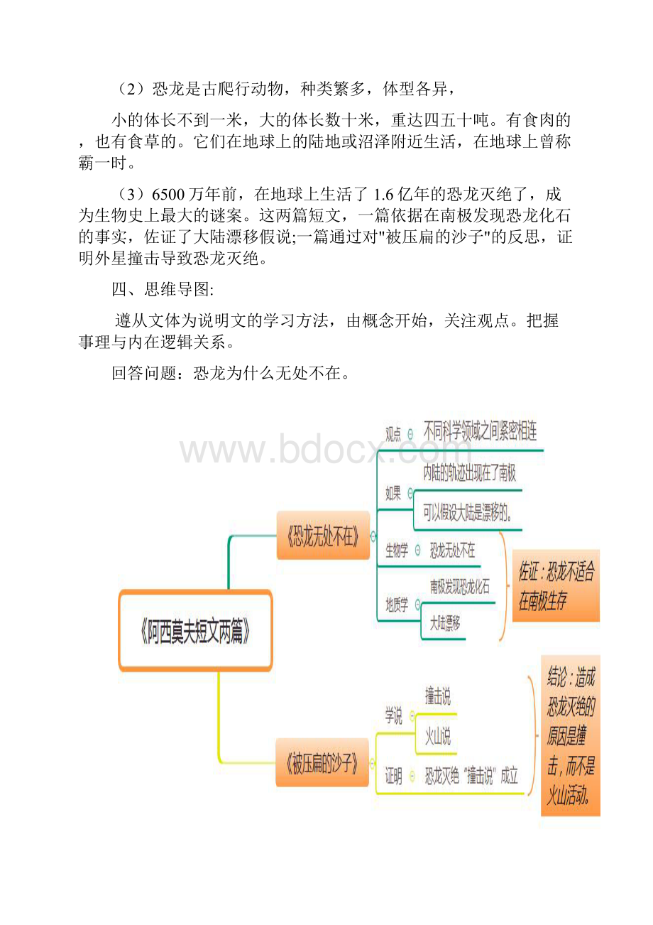 6《阿西莫夫短文两篇》《恐龙无处不在》.docx_第3页