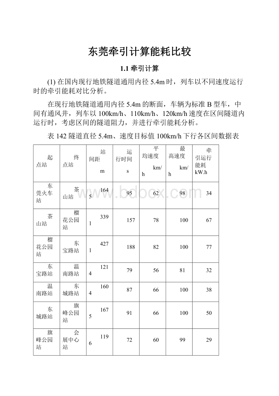 东莞牵引计算能耗比较.docx