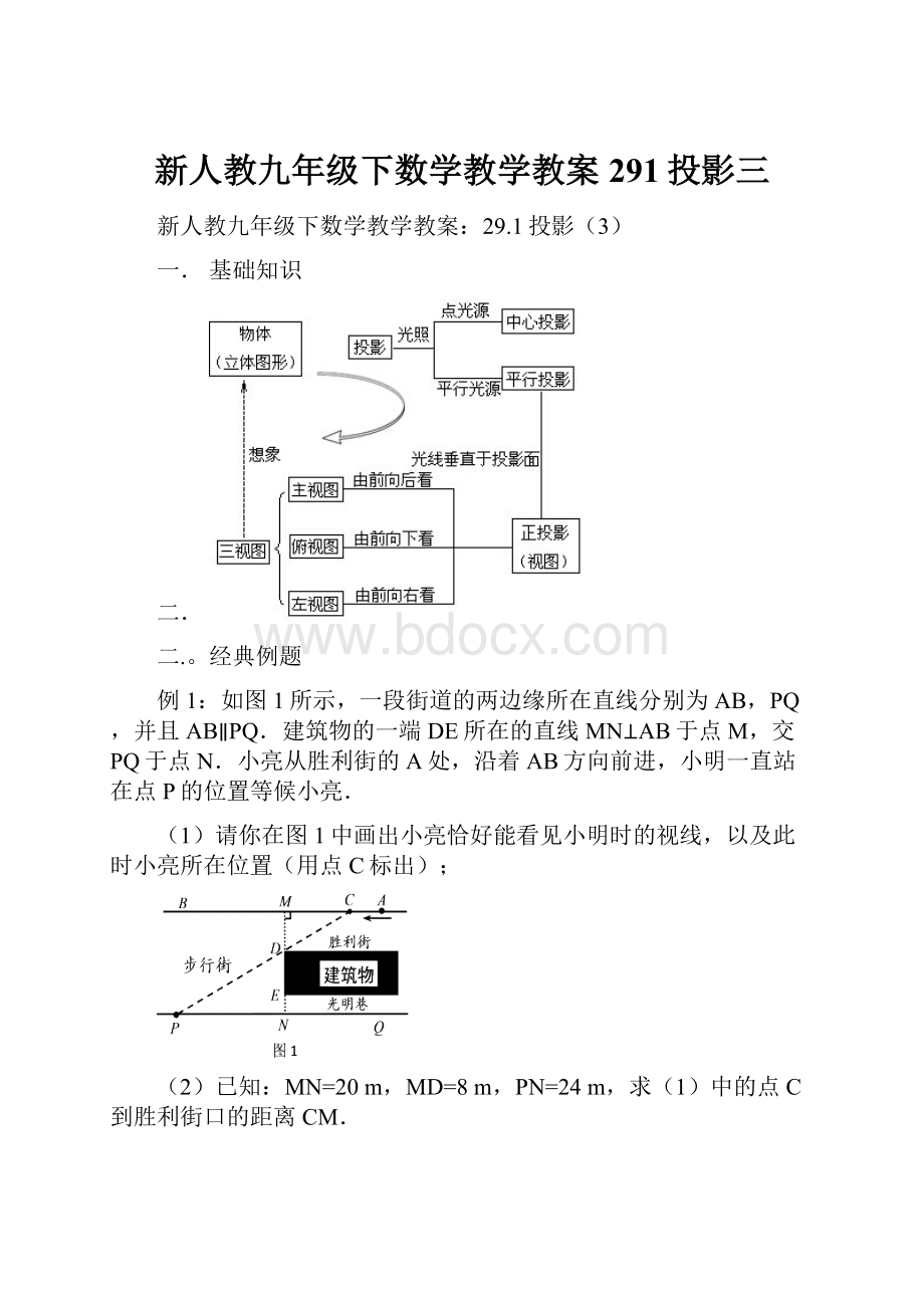 新人教九年级下数学教学教案291投影三.docx