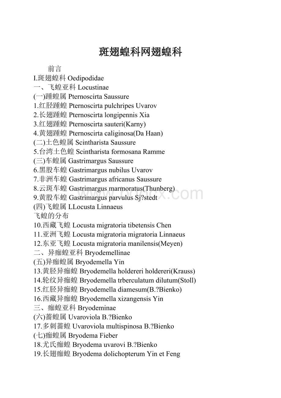 斑翅蝗科网翅蝗科.docx_第1页