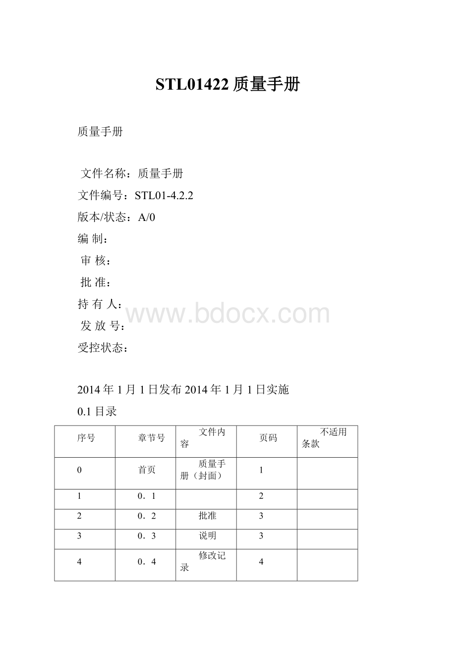 STL01422质量手册.docx_第1页