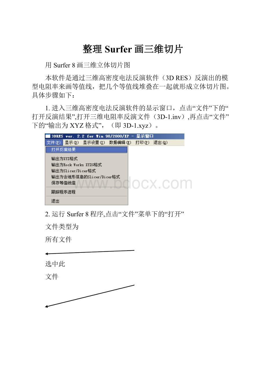 整理Surfer画三维切片.docx