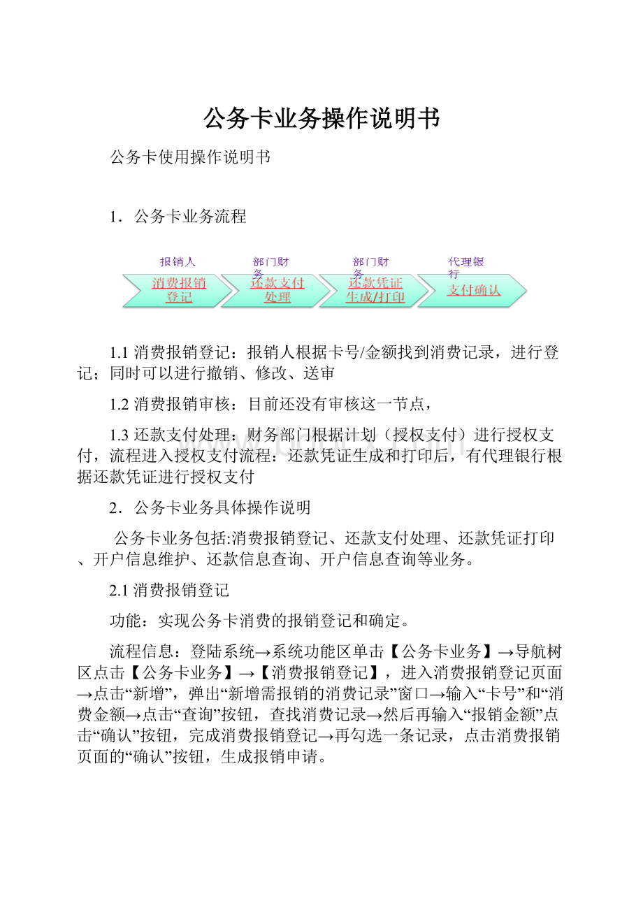 公务卡业务操作说明书.docx_第1页