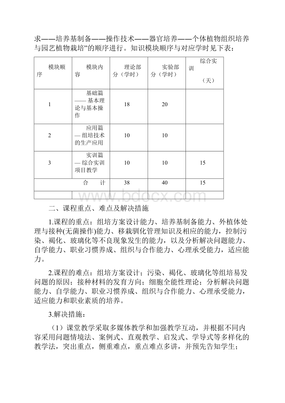 植物组织培养技术课程教学总结教程文件.docx_第2页