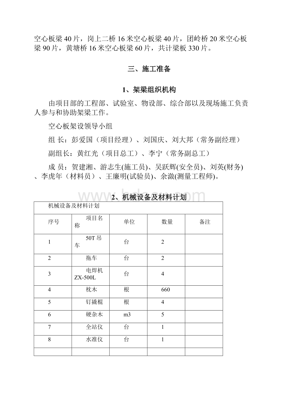 空心板梁架设施工方案.docx_第2页