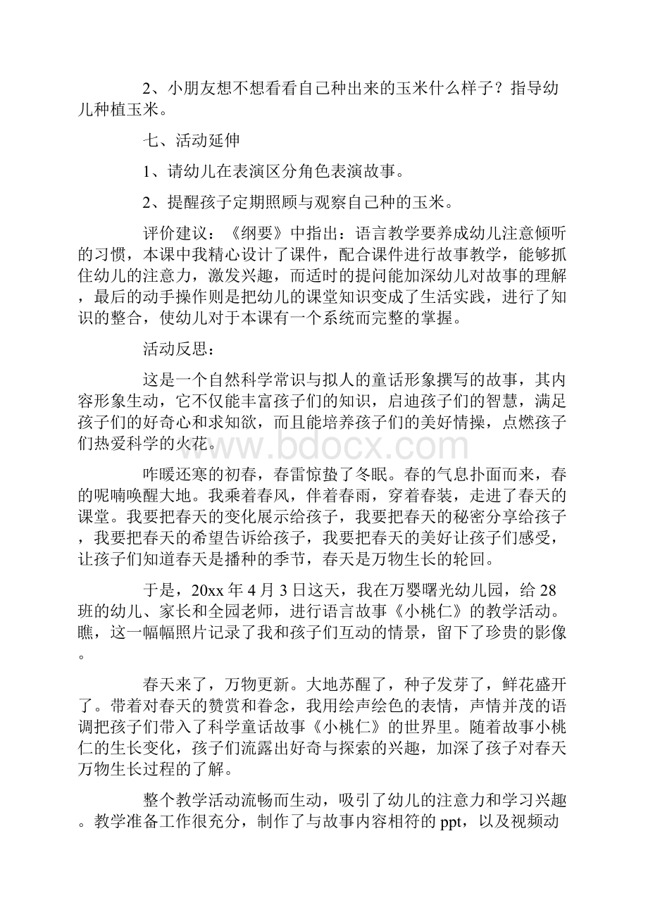 大班语言教案小桃仁.docx_第3页