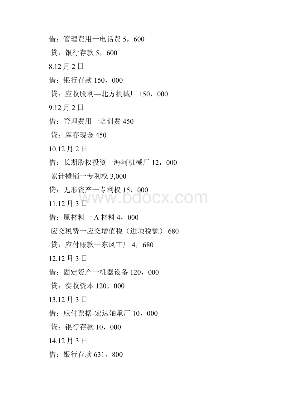 会计模拟实验会计分录打印.docx_第2页