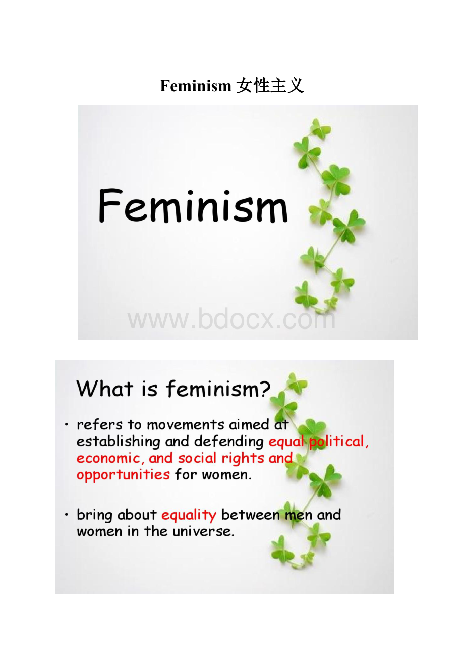 Feminism女性主义.docx