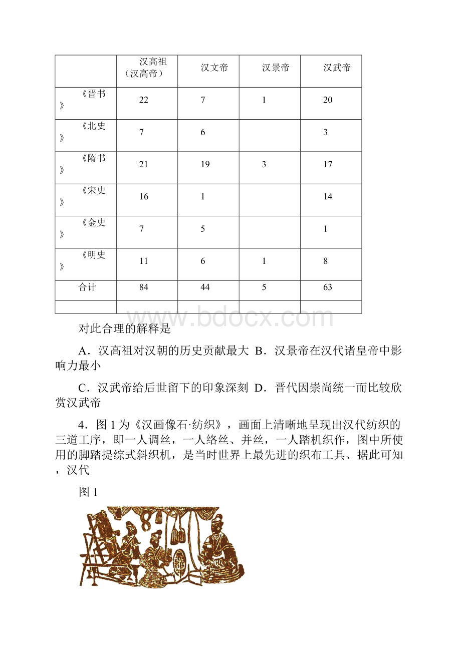 福建省三明市届高三上学期期中考试历史试题Word版含答案.docx_第2页