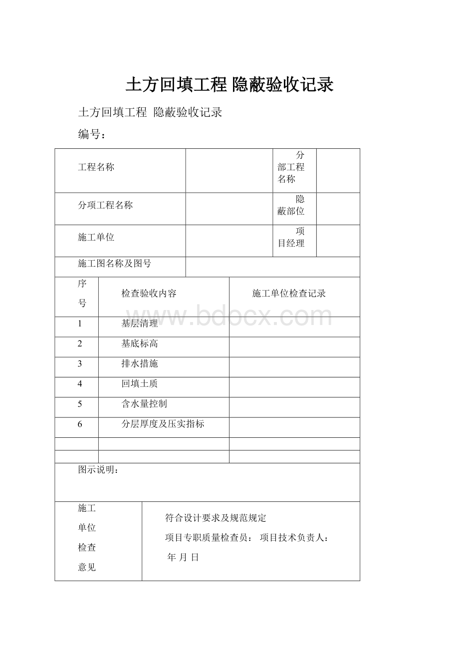 土方回填工程隐蔽验收记录.docx_第1页