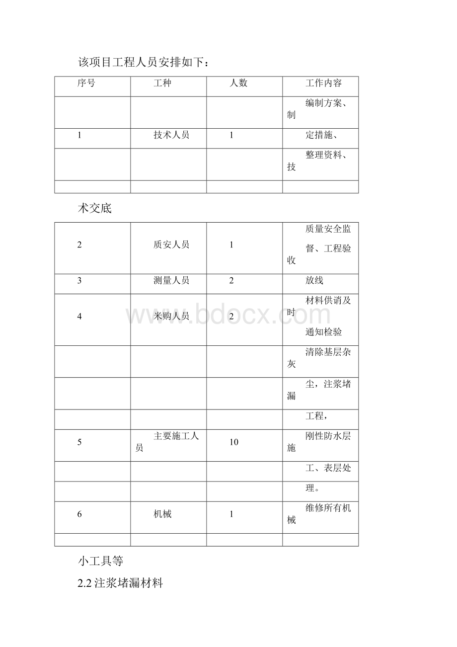 电梯井防水堵漏施工方案.docx_第2页