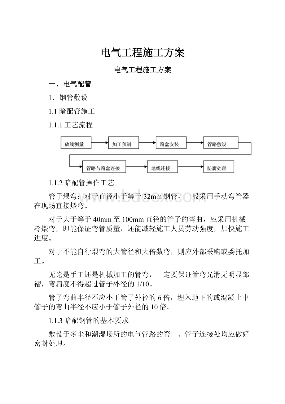 电气工程施工方案.docx_第1页