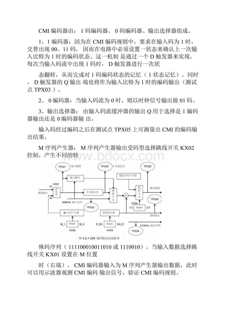 实验CMI码型变换实验.docx_第3页