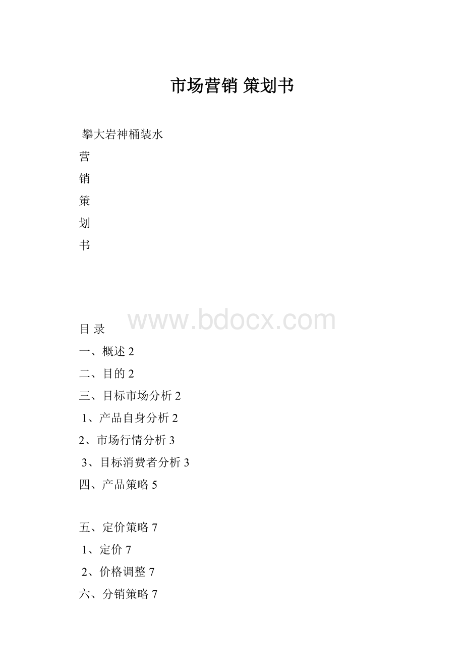 市场营销 策划书.docx