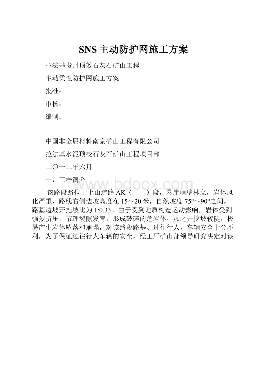 SNS主动防护网施工方案.docx