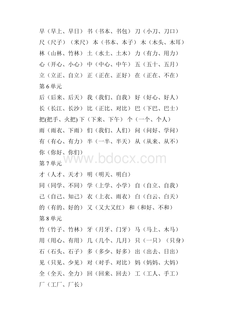 最新最新版部编版一年级语文上册期末复习资料.docx_第3页