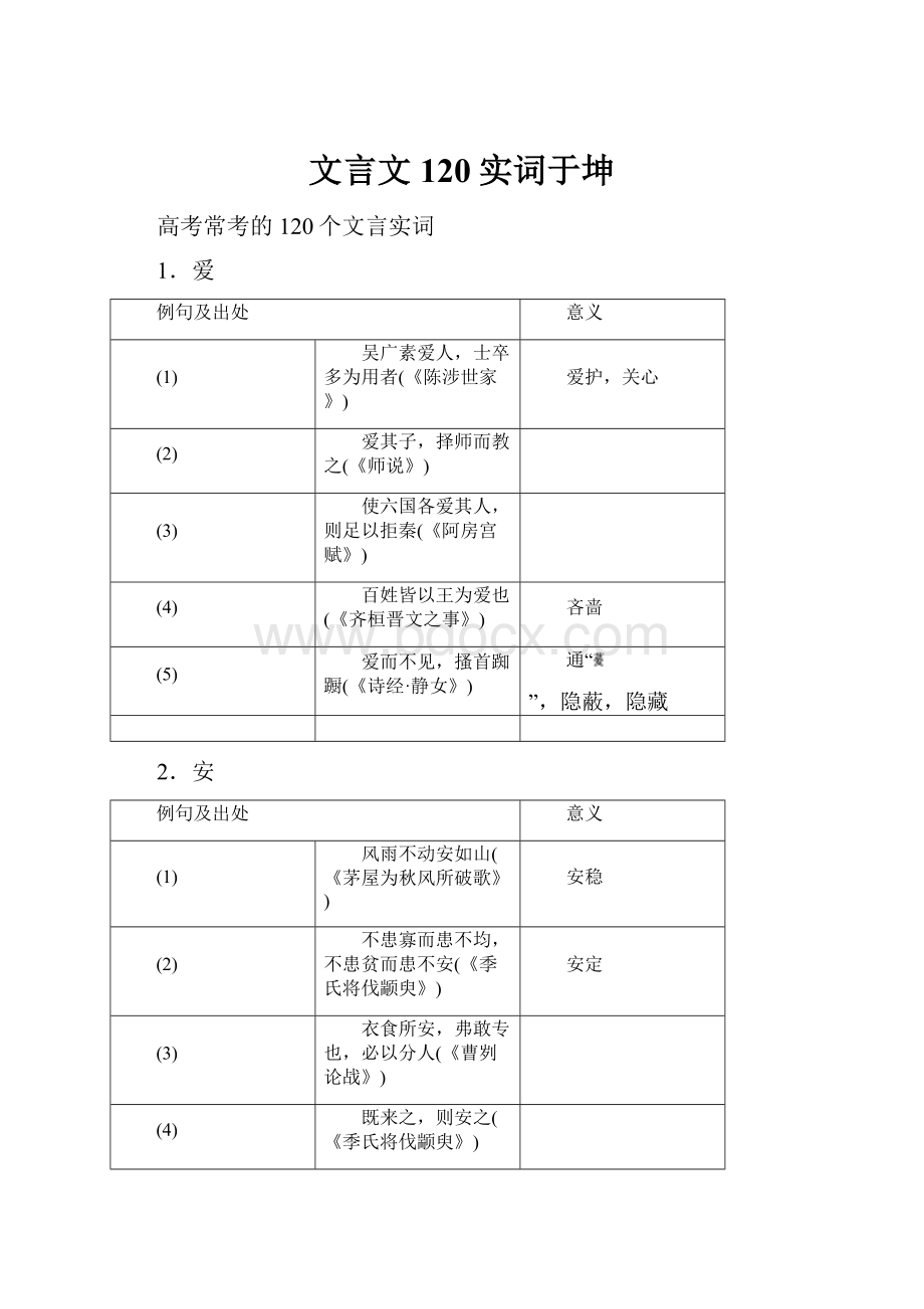 文言文120实词于坤.docx