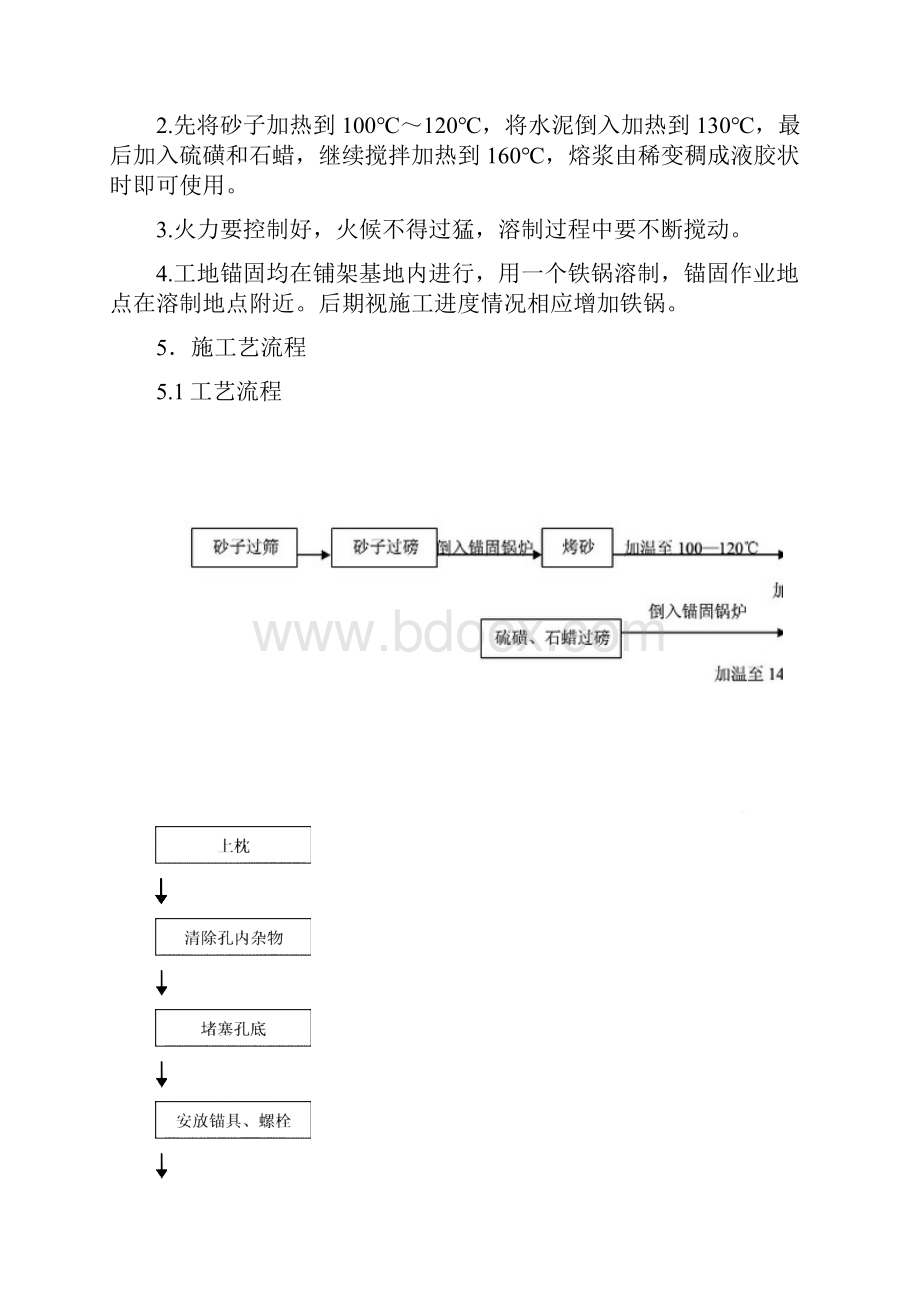 硫磺砂浆锚固施工作业指导书概要.docx_第3页