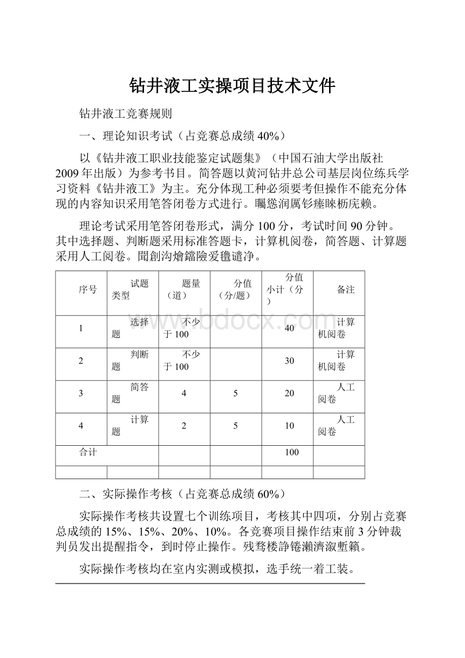 钻井液工实操项目技术文件.docx