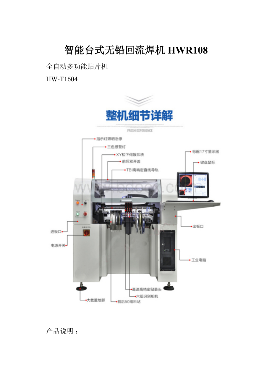 智能台式无铅回流焊机 HWR108.docx_第1页