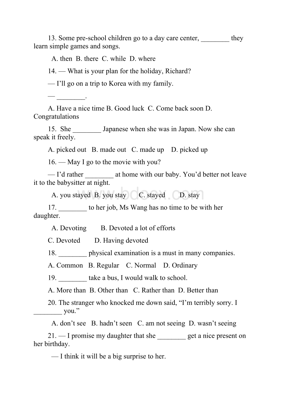 高三上学期月考3英语 含答案.docx_第3页