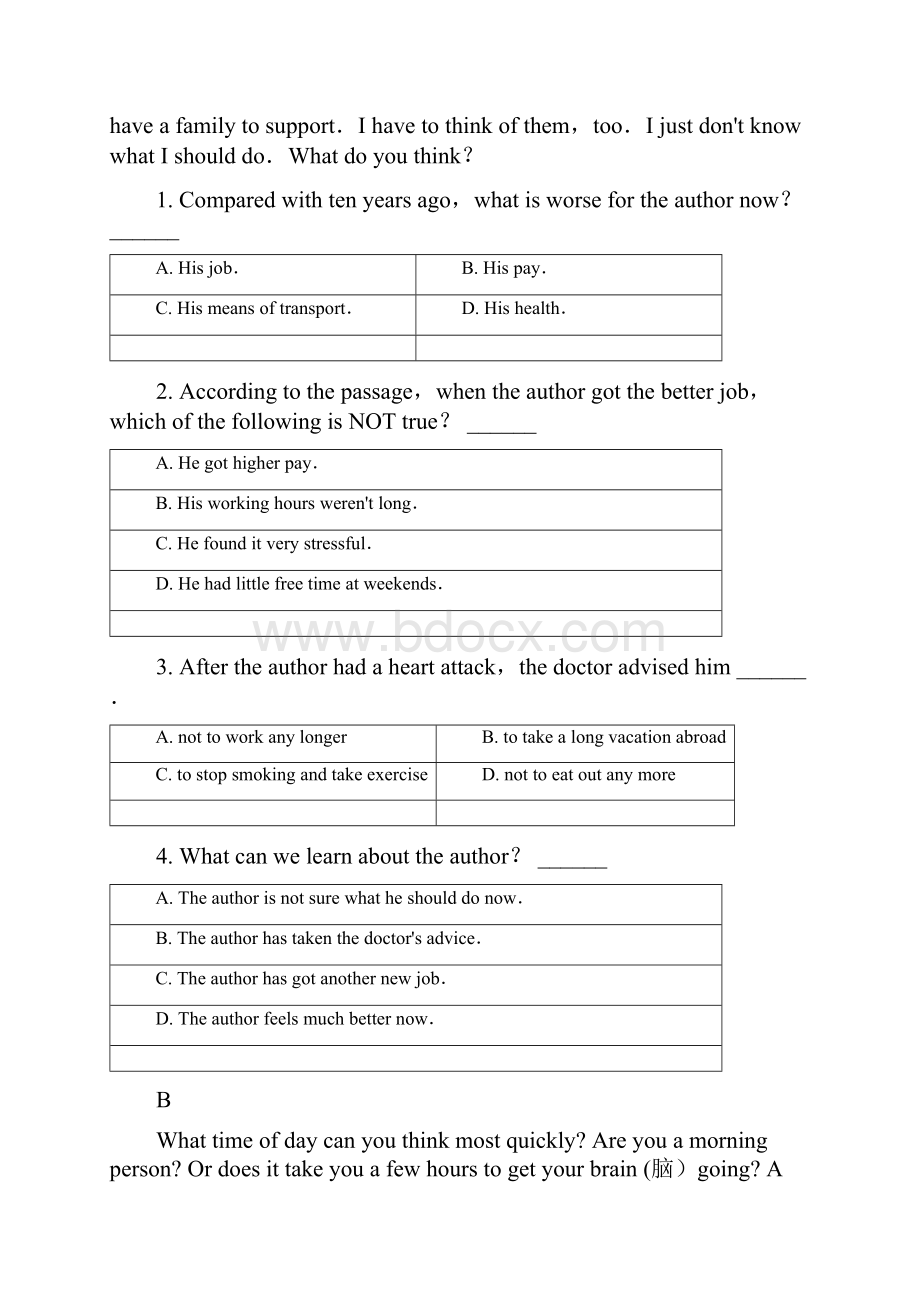 学年高一英语上学期月考试题 新人教版 新版.docx_第2页