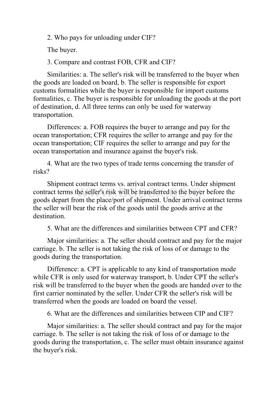 国际贸易实务英文版第二版课后习题答案汇总.docx_第2页