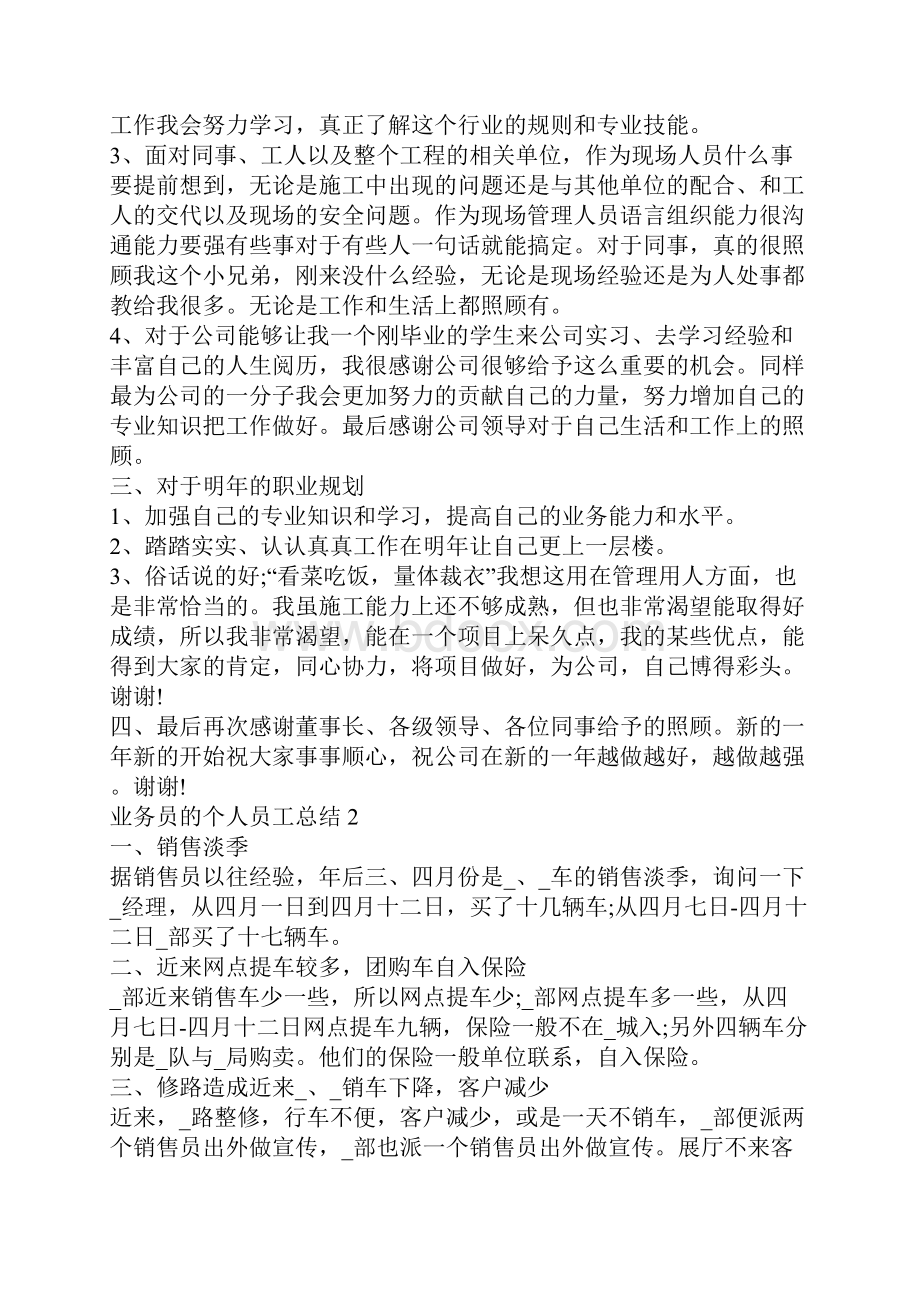 精选业务员的个人员工总结业务员个人工作总结.docx_第2页