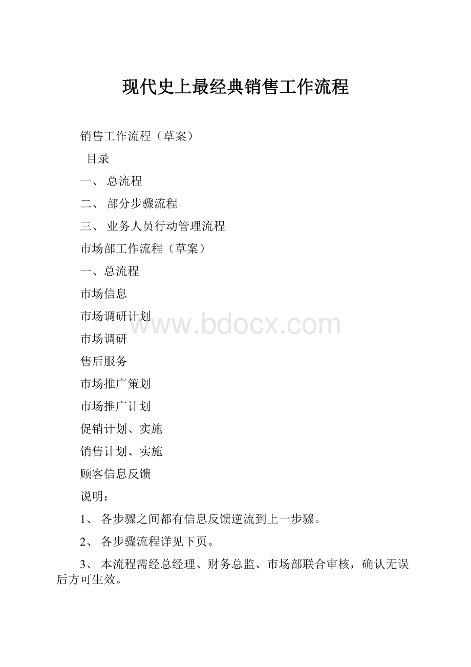 现代史上最经典销售工作流程.docx_第1页