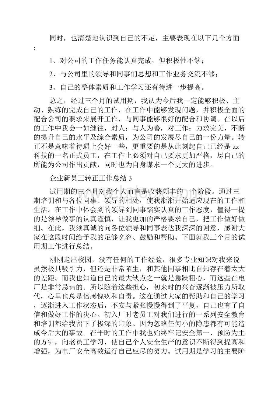 企业新员工转正工作总结.docx_第3页