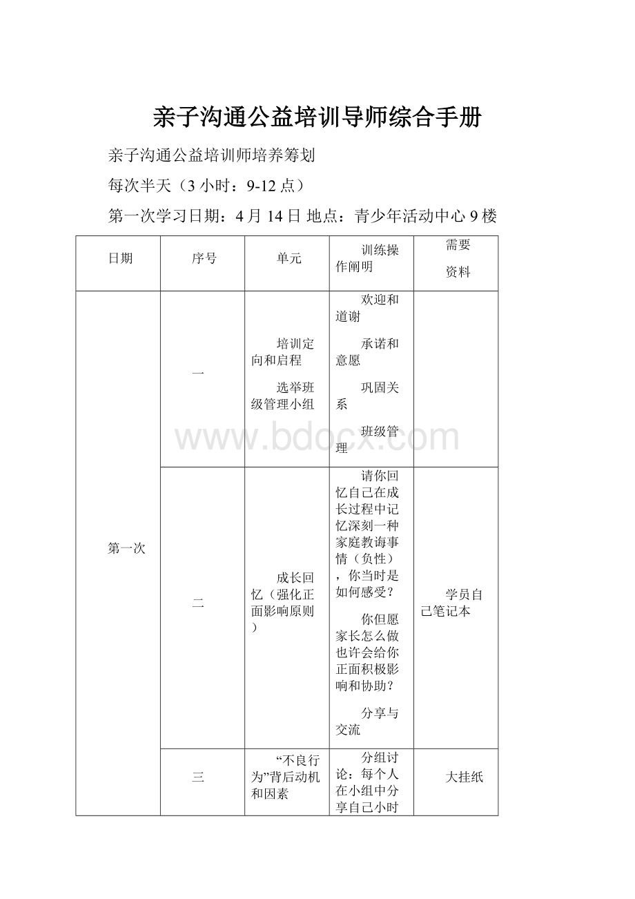 亲子沟通公益培训导师综合手册.docx