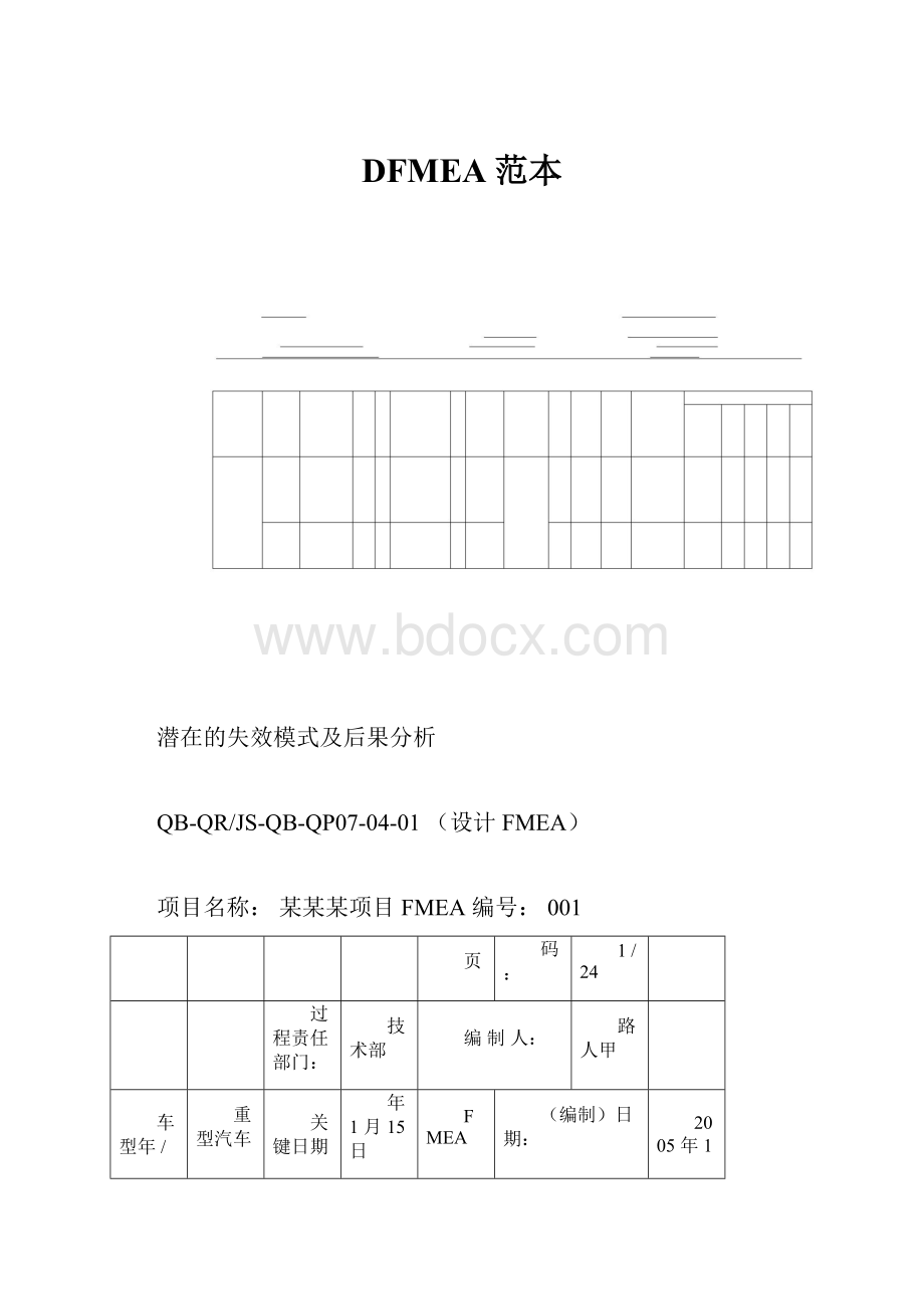 DFMEA范本.docx_第1页